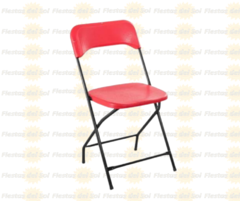 Silla plastica reforzada color rojo