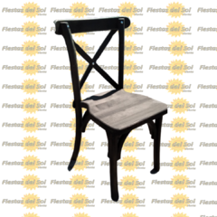 Silla crossback entintado vallarta madera de pino