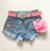 Short Jeans Flor 3D