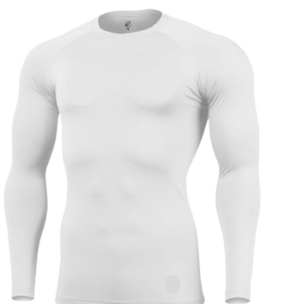 Camiseta Térmica Branca Manga Longa Segunda Pele Proteção UV 50