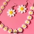 Set Collar + Aros Daisy Flower