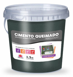 Cimento Queimado Perolizado - Verde Pantano