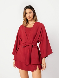 KIMONO ALFAIATARIA - PAOLA - VERMELHO FOSCO