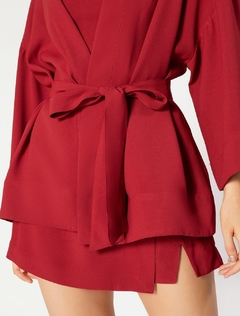 KIMONO ALFAIATARIA - PAOLA - VERMELHO FOSCO - comprar online