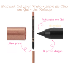 Lápis Delineador em Gel Uni Makeup Blackout Preto