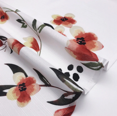 Cortina de baño lino Flowers - comprar online