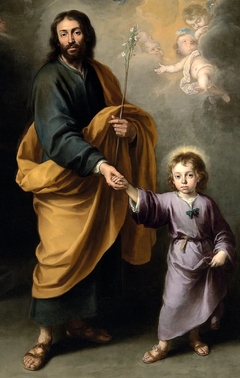 São José e o Menino Jesus - Bartolome Esteban Murillo - comprar online