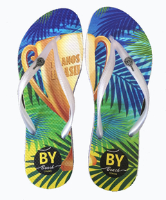 Chinelo 15 Anos Beach Brasil Feminino Slim - Verão 2023 - By Beach Tennis