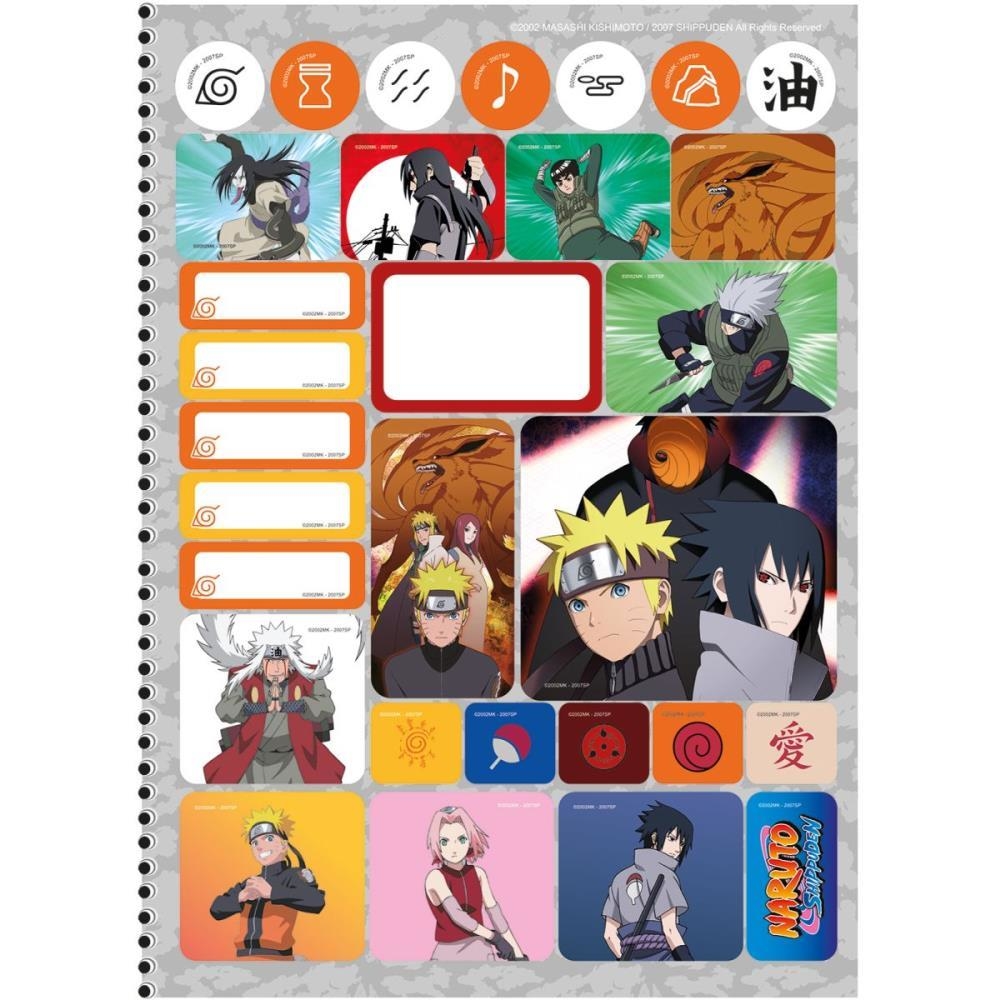 Kit 5 Cadernos Naruto Shippuden + Caderno Desenho