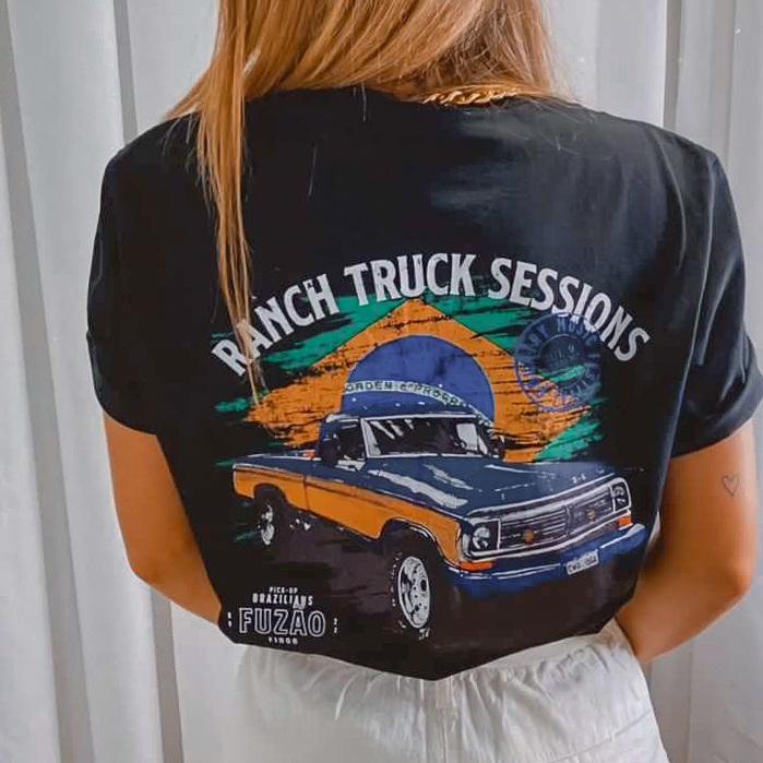 Camiseta Ford F1000 Preta - Ranch Truck Sessions