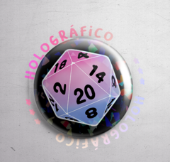 Bottom D20 Bissexual Holográfico