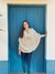 Poncho Tricot Areia