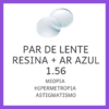 Lentes de resina 1.56 com antirreflexo azul, ideais para uso em telas de eletrônicos, além de atender miopia, hipermetropia e astigmatismo.