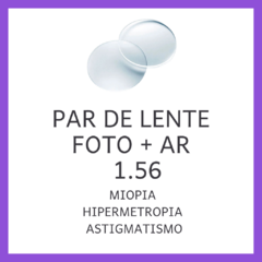 Lentes de policarbonato incolor 1.59 com antirreflexo, perfeitas para correção de miopia, hipermetropia e astigmatismo.