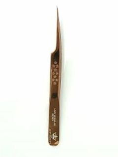 PROFESSIONAL LADY ANGULAR ISOLATION TWEEZER WITH STARS GRIP TLB N°20 ROSE GOLD