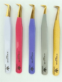 PROFESSIONAL 90° MEGA VOLUME TWEEZER TLB N°54 GLITTER HOT PINK GOLD