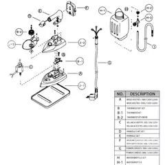 Juego de BASE de hierro a vapor, piezas de repuesto para plancha de vapor
