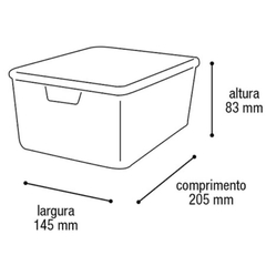 CAIXA PLASTICA ORGANIZADORA 2L PRETA ARQPLAST JUTTA - REF.25811PM - comprar online