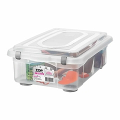 CAIXA PLASTICA ORGANIZADORA 28,2L TRANSPARENTE SANREMO TOP - REF.SR970/84