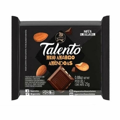 CHOCOLATE TALENTO MEIO AMARGO AMENDOAS PRETO GAROTO 15X25G - comprar online