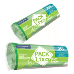 SACO LIXO BIODEGRADAVEL 30L PACK LIXO ROLO VERDE 30UN