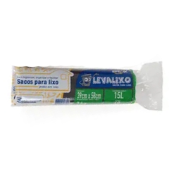 SACO LIXO 15 LITROS LEVA LIXO PRETO ROLO C/ 40 UN