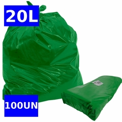 SACO LIXO 20L VERDE 100UN