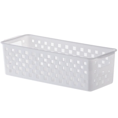 CESTO ORGANIZADOR RETANGULAR 27X11X8CM BRANCO PARAMOUNT QUADRATTA - REF.892BRANCO