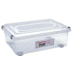 CAIXA PLASTICA ORGANIZADORA 28,2L TRANSPARENTE SANREMO TOP - REF.SR970/84 - comprar online