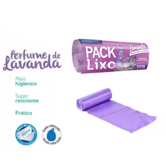 SACO LIXO ANTIODOR LAVANDA 100L PACK LIXO ROLO LILAS 15UN - keroo.com