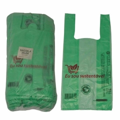 SACOLA PLASTICA BIODEGRADAVEL VERDE 30X40CM ROMAPACK 1000UN