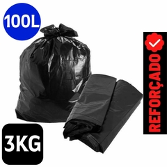 SACO LIXO REFORÇADO 100L PRETO ROMAFILM 3KG