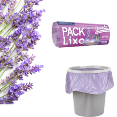 SACO LIXO ANTIODOR LAVANDA 100L PACK LIXO ROLO LILAS 15UN na internet