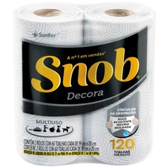 PAPEL TOALHA COZINHA FOLHA DUPLA SNOB 2RL - REF.TNB120