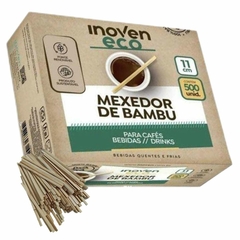 MEXEDOR CAFE/DRINK BAMBU INOVEN 11CM 500UN