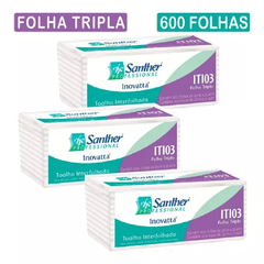 PAPEL TOALHA INTERFOLHADO FOLHA TRIPLA INOVATTA 600FL - REF.ITI03