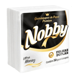 GUARDANAPO PEQUENO FOLHA DUPLA NOBBY 50FL