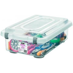 CAIXA PLASTICA ORGANIZADORA 28,2L TRANSPARENTE SANREMO TOP - REF.SR970/84 - loja online