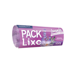 SACO LIXO ANTIODOR LAVANDA 100L PACK LIXO ROLO LILAS 15UN