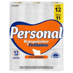 PAPEL HIGIENICO PERSONAL FOLHA SIMPLES 30M LV12 PG11 - REF.PFC12