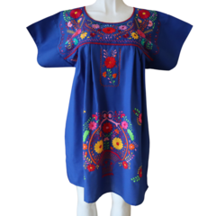 Minivestido Mexicano bordado a mano multicolor - comprar en línea