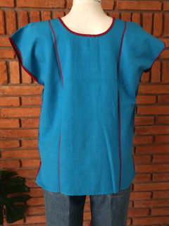 Blusa Artesanal Hecha en Telar de Cintura Mod. Amuzgos (Diferentes Colores)