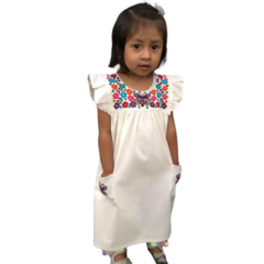 Vestido niña Libelula Manta bordado a mano - comprar en línea