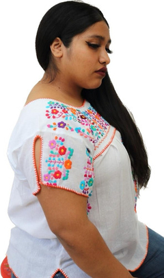 Blusa Bordada A Mano Multicolor Mod. Ita - comprar en línea