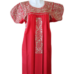 Vestido Bordado A Mano San Antonino rojo con azul rey UT - (copia)