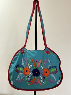 Bolsa Bordada a Mano, Renacer Mexicano Mod. Ale Popelina - Lari Moda