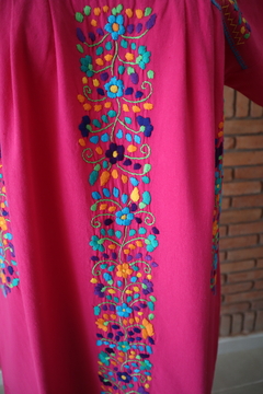 Vestido Florecita Manta Fiusha Multicolor Talla Chica en internet