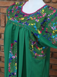 Vestido Bordado A Mano San Antonino verde obscuro multicolor UT - comprar en línea
