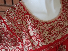 Vestido Bordado A Mano San Antonino rojo con azul rey UT - (copia) - online store