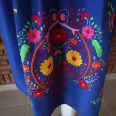 Minivestido Mexicano bordado a mano multicolor - Lari Moda